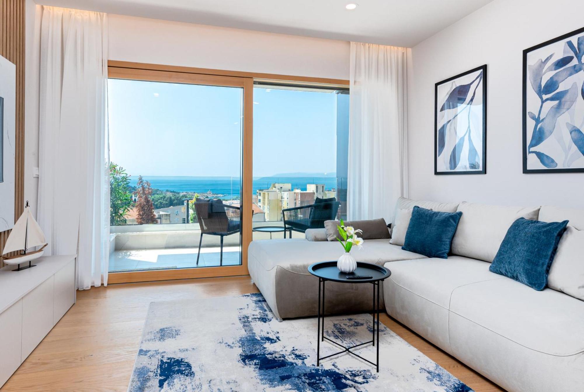 Luxury Adria Sea City & Mountain View Apartment Makarska Exterior foto